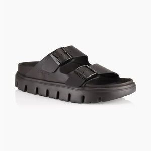 Birkenstock Arizona Chunky Leather Platform Sandals, size 40 (gently worn)